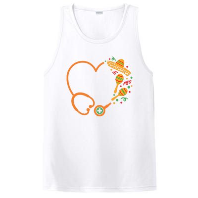 Cinco De Mayo Stethoscope Mexican Nurse PosiCharge Competitor Tank