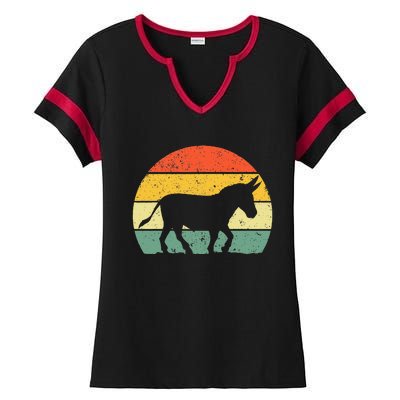 Cool Donkey Mule Horse Animal Lover Jackass Ladies Halftime Notch Neck Tee