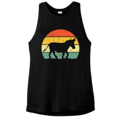 Cool Donkey Mule Horse Animal Lover Jackass Ladies PosiCharge Tri-Blend Wicking Tank