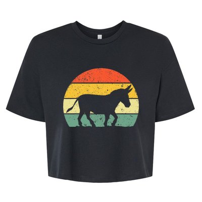 Cool Donkey Mule Horse Animal Lover Jackass Bella+Canvas Jersey Crop Tee