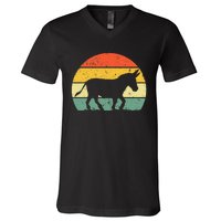 Cool Donkey Mule Horse Animal Lover Jackass V-Neck T-Shirt