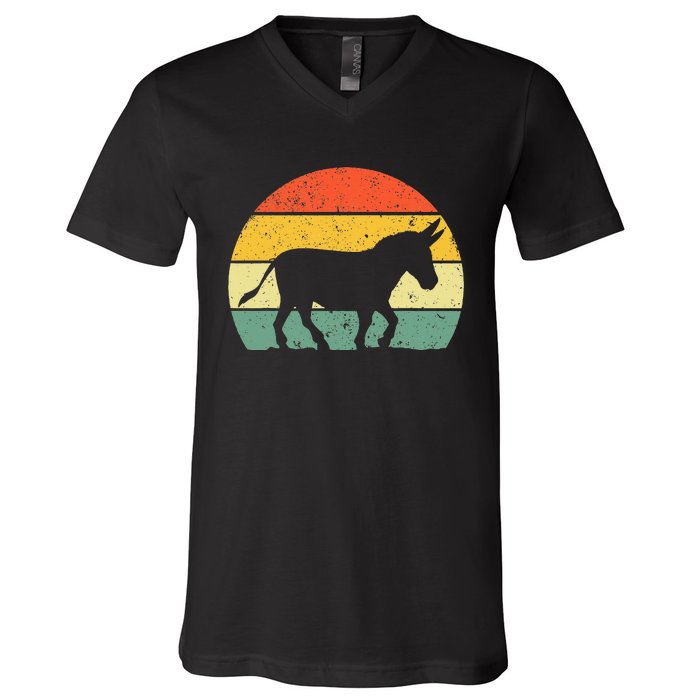 Cool Donkey Mule Horse Animal Lover Jackass V-Neck T-Shirt