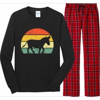 Cool Donkey Mule Horse Animal Lover Jackass Long Sleeve Pajama Set