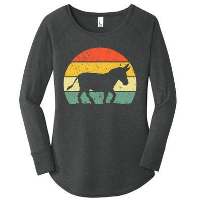 Cool Donkey Mule Horse Animal Lover Jackass Women's Perfect Tri Tunic Long Sleeve Shirt