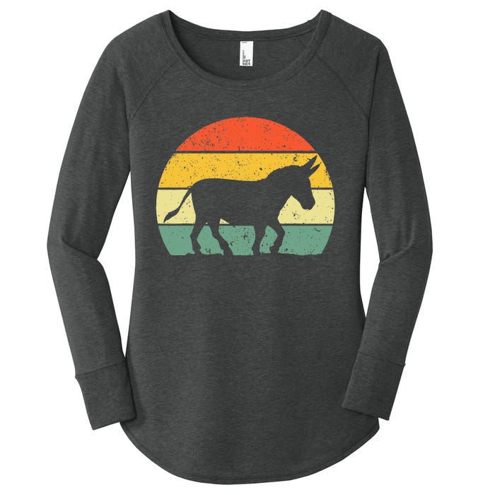 Cool Donkey Mule Horse Animal Lover Jackass Women's Perfect Tri Tunic Long Sleeve Shirt