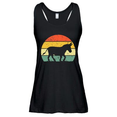 Cool Donkey Mule Horse Animal Lover Jackass Ladies Essential Flowy Tank