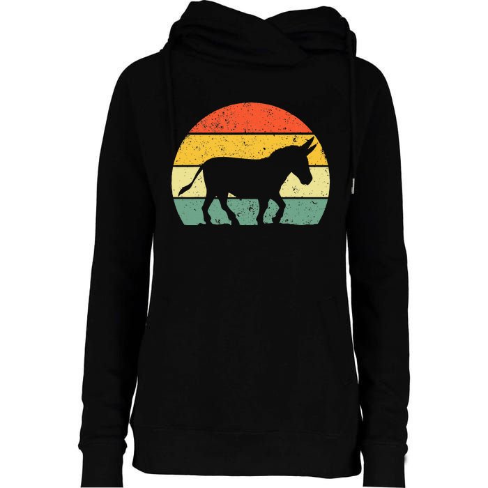 Cool Donkey Mule Horse Animal Lover Jackass Womens Funnel Neck Pullover Hood