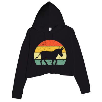 Cool Donkey Mule Horse Animal Lover Jackass Crop Fleece Hoodie