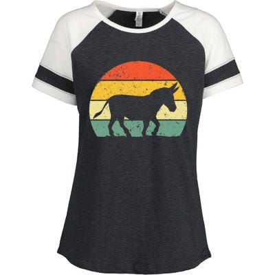 Cool Donkey Mule Horse Animal Lover Jackass Enza Ladies Jersey Colorblock Tee