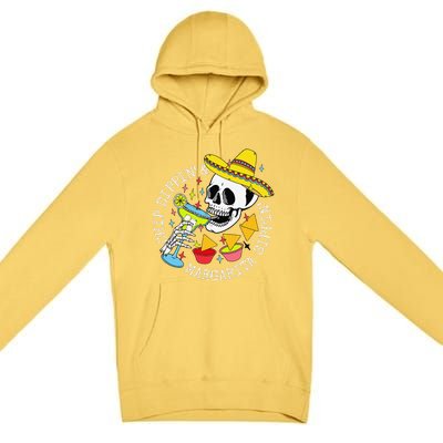 Chip Dippin & Margarita Sippin Sugar Skull Cinco De Mayo Premium Pullover Hoodie