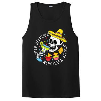 Chip Dippin & Margarita Sippin Sugar Skull Cinco De Mayo PosiCharge Competitor Tank