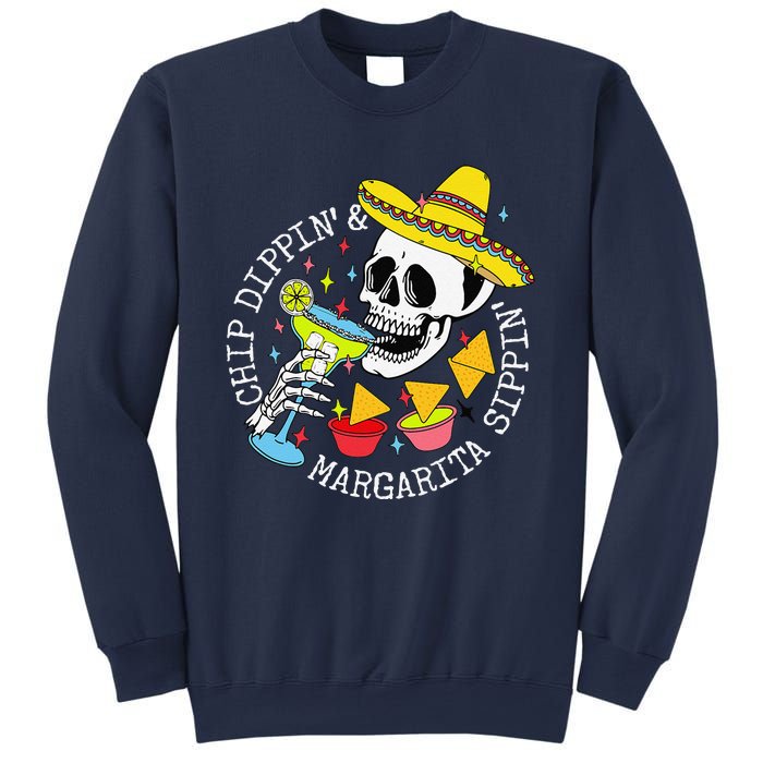 Chip Dippin & Margarita Sippin Sugar Skull Cinco De Mayo Sweatshirt