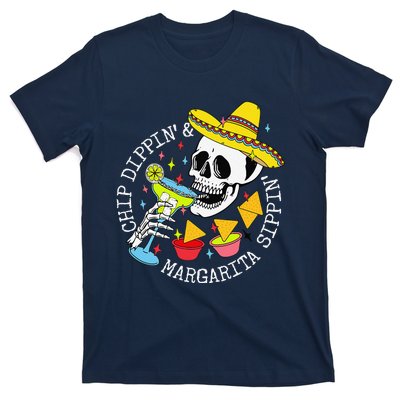 Chip Dippin & Margarita Sippin Sugar Skull Cinco De Mayo T-Shirt