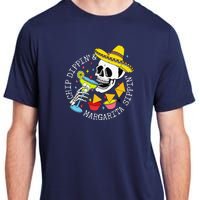 Chip Dippin & Margarita Sippin Sugar Skull Cinco De Mayo Adult ChromaSoft Performance T-Shirt