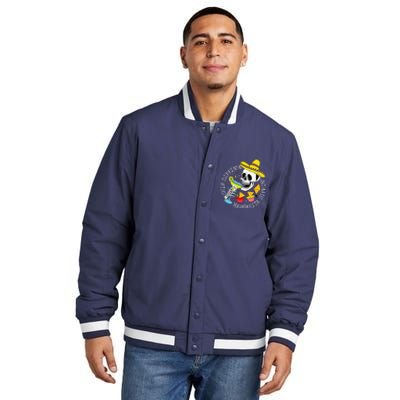 Chip Dippin & Margarita Sippin Sugar Skull Cinco De Mayo Insulated Varsity Jacket