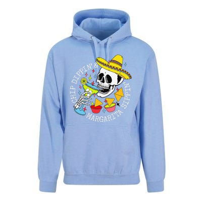 Chip Dippin & Margarita Sippin Sugar Skull Cinco De Mayo Unisex Surf Hoodie