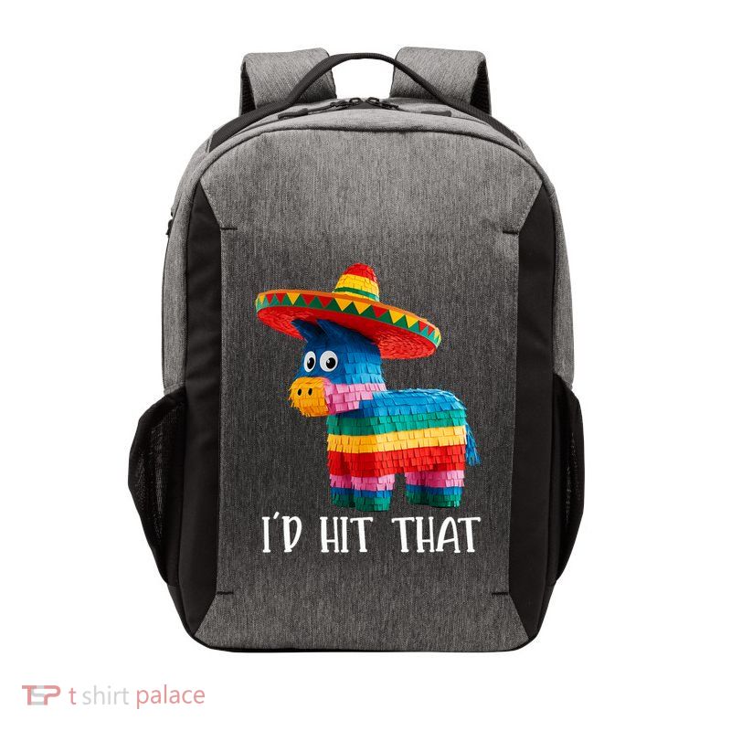 Cinco De Mayo Funny Ideas I'd Hit That Pinata  Vector Backpack
