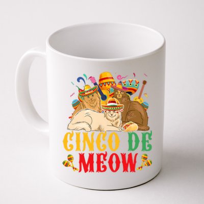 Cinco De Mayo Lets Fiesta Cinco De Meow Cats Kitty Kitten Coffee Mug