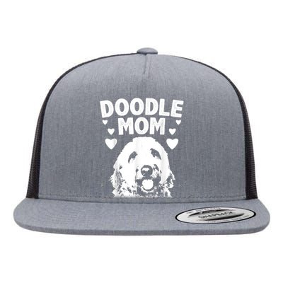 Cute Doodle Mom For Women Mama Golden Doodle Dog Owner Flat Bill Trucker Hat