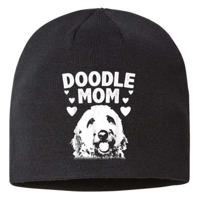 Cute Doodle Mom For Women Mama Golden Doodle Dog Owner Sustainable Beanie