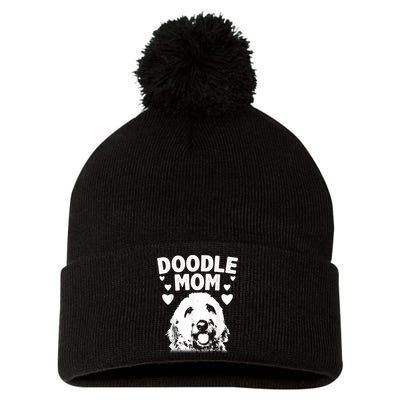 Cute Doodle Mom For Women Mama Golden Doodle Dog Owner Pom Pom 12in Knit Beanie