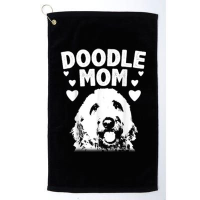 Cute Doodle Mom For Women Mama Golden Doodle Dog Owner Platinum Collection Golf Towel