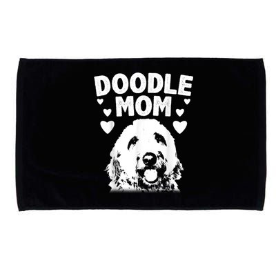 Cute Doodle Mom For Women Mama Golden Doodle Dog Owner Microfiber Hand Towel