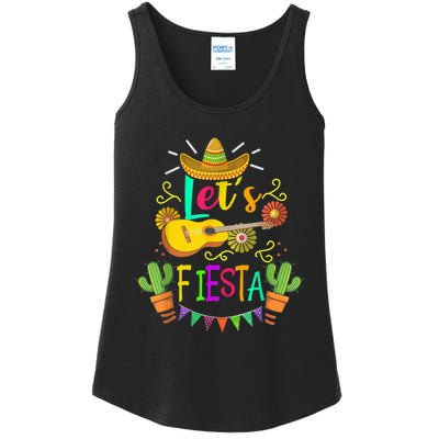 Cinco De Mayo Mexican Guitar Cactus for  Wo boy girl Ladies Essential Tank