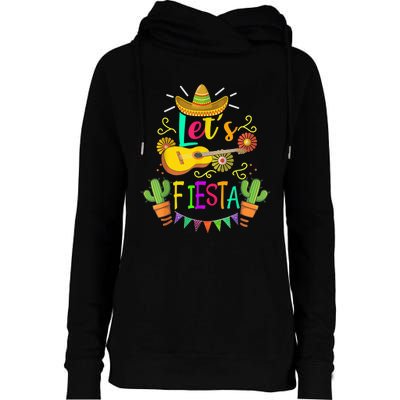 Cinco De Mayo Mexican Guitar Cactus for  Wo boy girl Womens Funnel Neck Pullover Hood