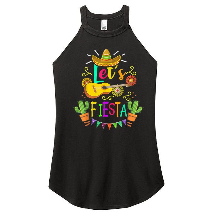 Cinco De Mayo Mexican Guitar Cactus for  Wo boy girl Women’s Perfect Tri Rocker Tank