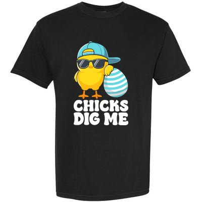 Chicks Dig Me Easter Happy Easter Garment-Dyed Heavyweight T-Shirt