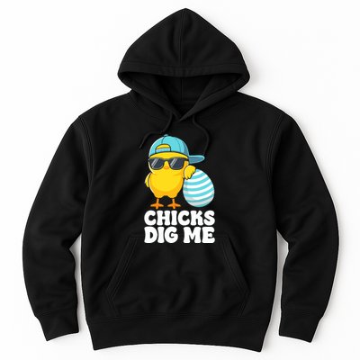 Chicks Dig Me Easter Happy Easter Hoodie