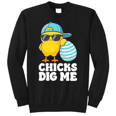 Chicks Dig Me Easter Happy Easter Sweatshirt