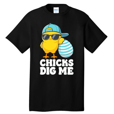 Chicks Dig Me Easter Happy Easter Tall T-Shirt