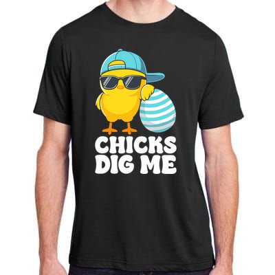 Chicks Dig Me Easter Happy Easter Adult ChromaSoft Performance T-Shirt