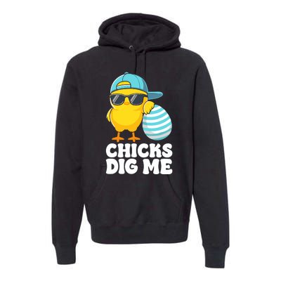 Chicks Dig Me Easter Happy Easter Premium Hoodie