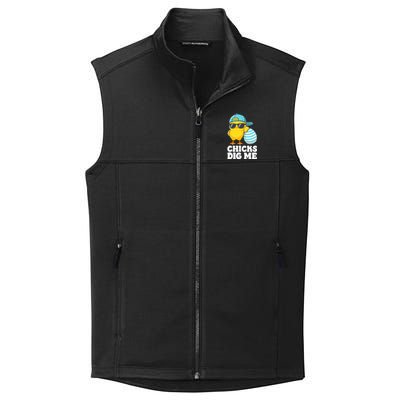 Chicks Dig Me Easter Happy Easter Collective Smooth Fleece Vest