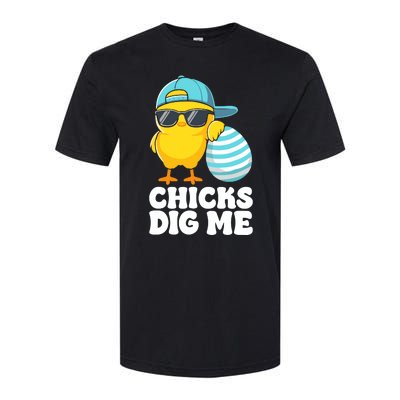 Chicks Dig Me Easter Happy Easter Softstyle CVC T-Shirt