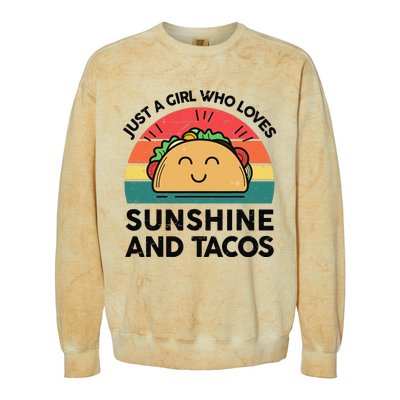 Cinco De Mayo Sunshine Taco Funny Fiesta Mexican Colorblast Crewneck Sweatshirt