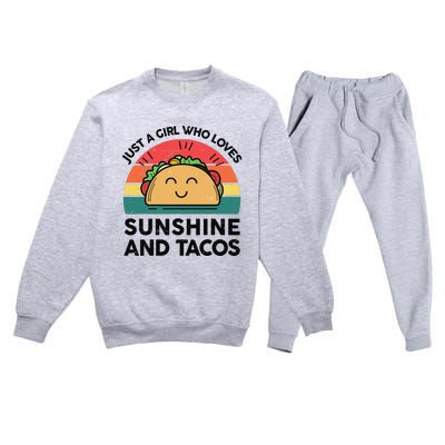 Cinco De Mayo Sunshine Taco Funny Fiesta Mexican Premium Crewneck Sweatsuit Set