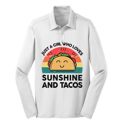 Cinco De Mayo Sunshine Taco Funny Fiesta Mexican Silk Touch Performance Long Sleeve Polo