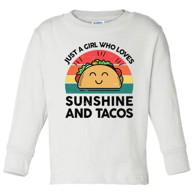 Cinco De Mayo Sunshine Taco Funny Fiesta Mexican Toddler Long Sleeve Shirt