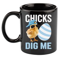 Chicks Dig Me Easter Happy Easter Funny 11oz C Handle Ceramic Mug