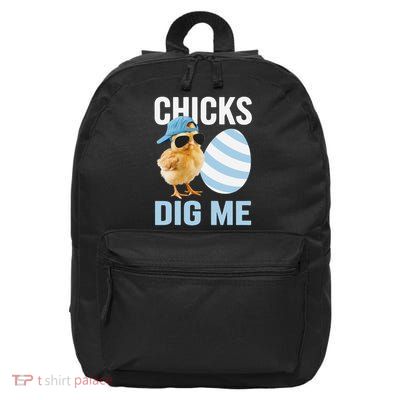 Chicks Dig Me Easter Happy Easter Funny 16 in Basic Backpack