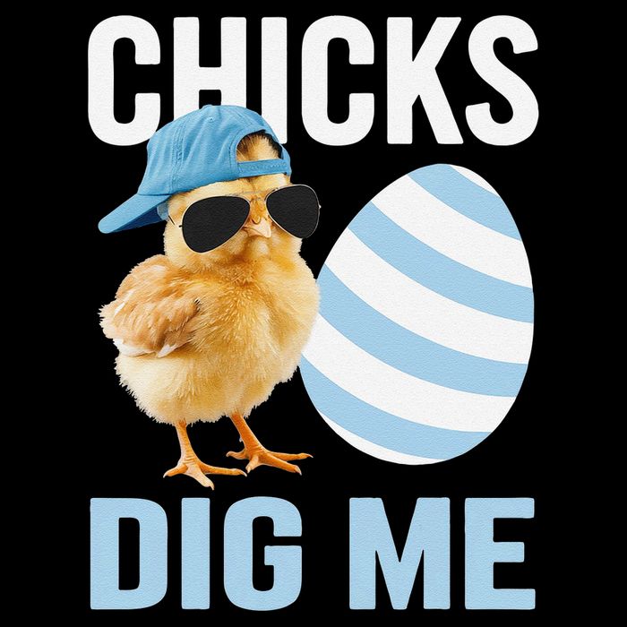 Chicks Dig Me Easter Happy Easter Funny Short Acrylic Beanie