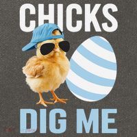 Chicks Dig Me Easter Happy Easter Funny Cotton Canvas Backpack