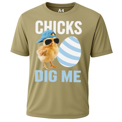 Chicks Dig Me Easter Happy Easter Funny Performance Shirt