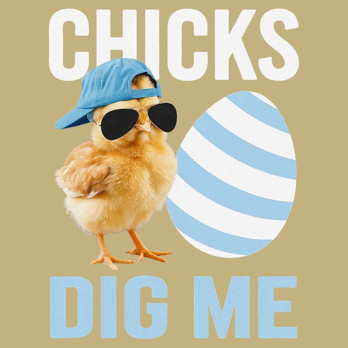 Chicks Dig Me Easter Happy Easter Funny Cooling Performance Long Sleeve Crew
