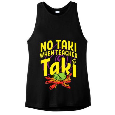 Cinco De Mayo No Taki When Teacher Funny Ladies PosiCharge Tri-Blend Wicking Tank