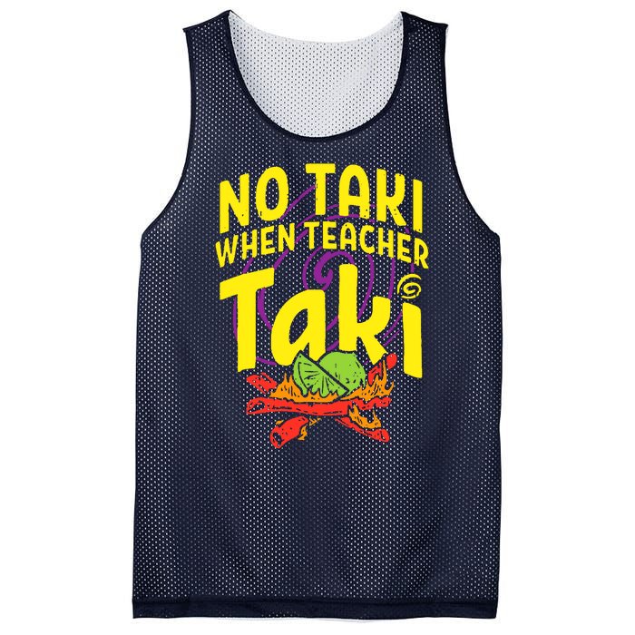 Cinco De Mayo No Taki When Teacher Funny Mesh Reversible Basketball Jersey Tank